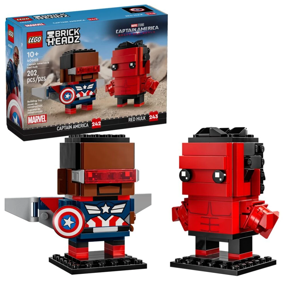 Se revela el LEGO BrickHeadz Capitán América y Hulk Rojo (40668)