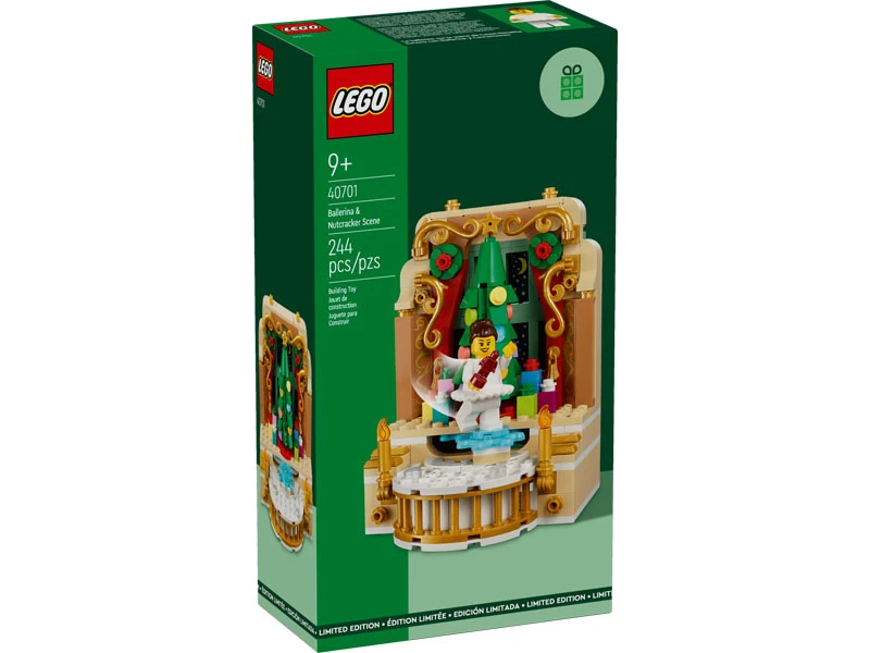 Escena de la bailarina y el cascanueces de LEGO de temporada (40701) Imágenes oficiales de GWP