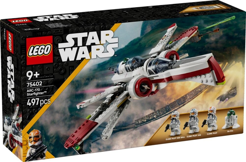 Se revela el caza estelar LEGO Star Wars 2025 ARC-170 (75402)