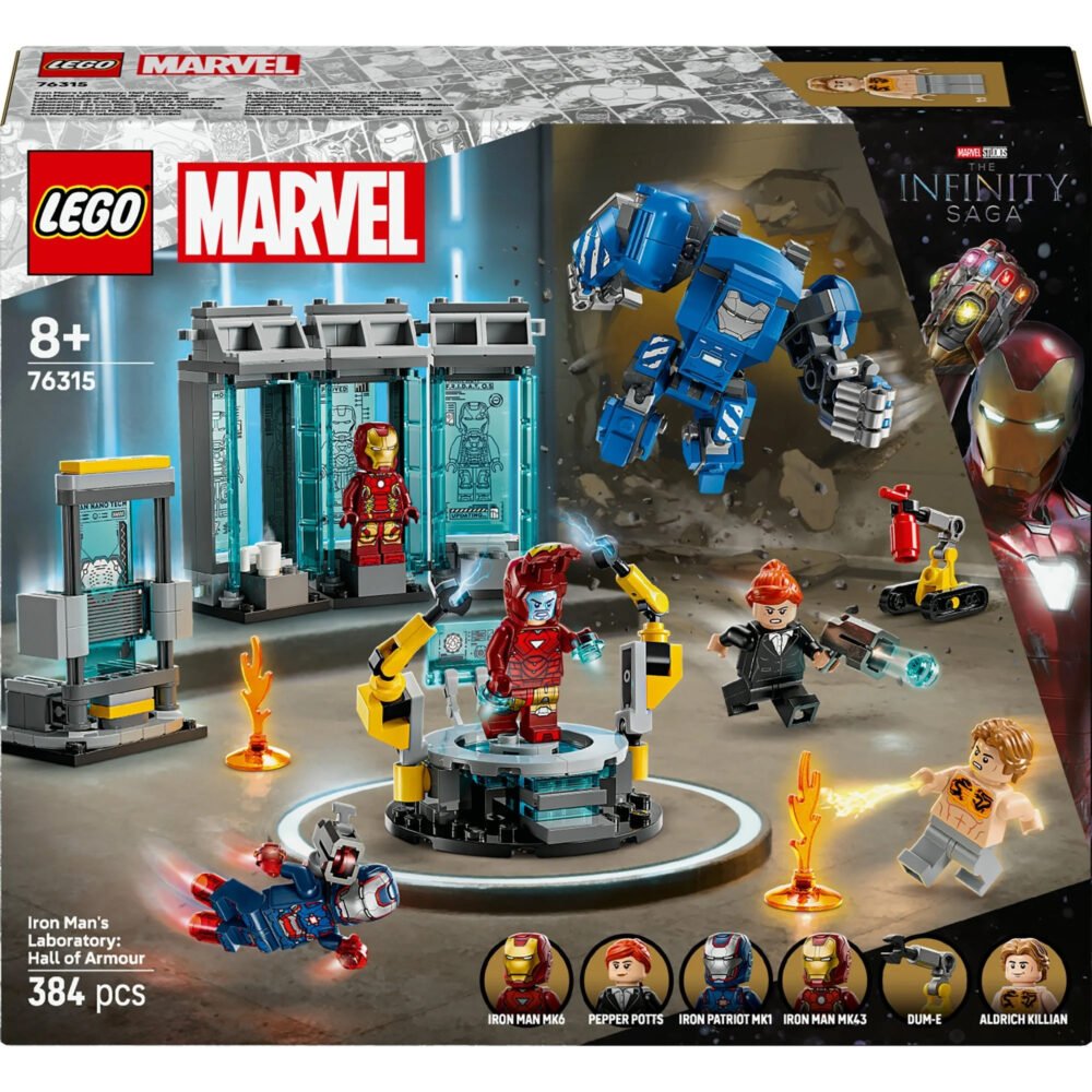 Se revela el Laboratorio de Iron Man de LEGO Marvel: Salón de la Armadura (76315)