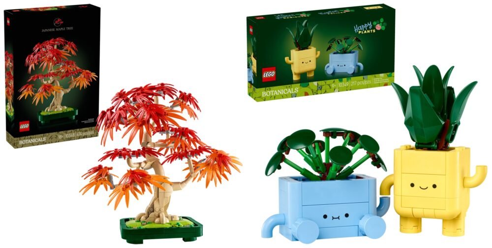 Reservas disponibles para el bonsái de arce rojo japonés LEGO Botanicals (10348) y Happy Plants (10349)