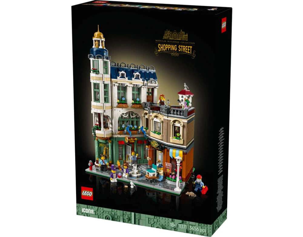 Colección de edificios modulares LEGO Icons Shopping Street (11371) anunciada oficialmente
